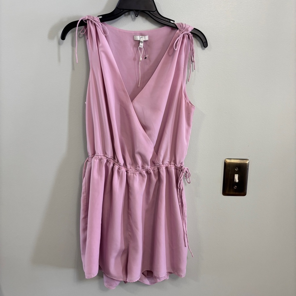 Joie Keona Pink Sleeveless cinch Romper purple medium